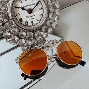 Orange Aviator Sunglasses